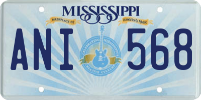 MS license plate ANI568