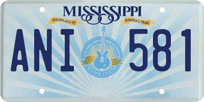 MS license plate ANI581