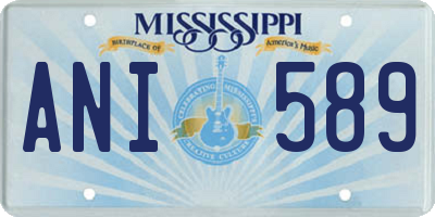 MS license plate ANI589