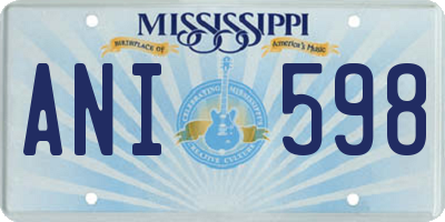 MS license plate ANI598