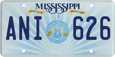 MS license plate ANI626