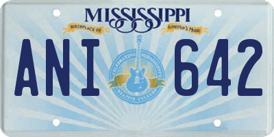 MS license plate ANI642