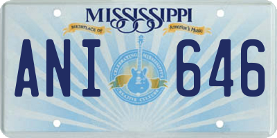 MS license plate ANI646