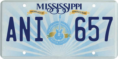 MS license plate ANI657