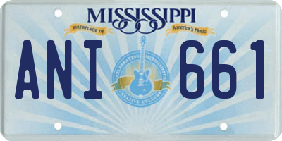 MS license plate ANI661