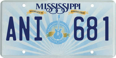 MS license plate ANI681