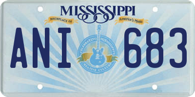 MS license plate ANI683