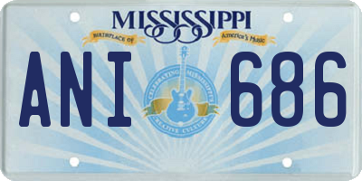MS license plate ANI686