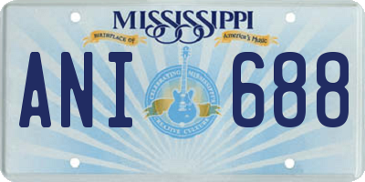 MS license plate ANI688