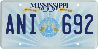 MS license plate ANI692