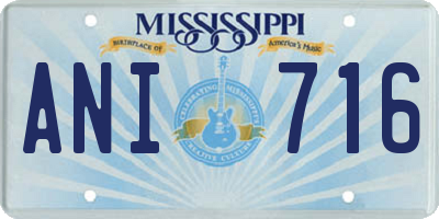 MS license plate ANI716