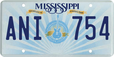 MS license plate ANI754