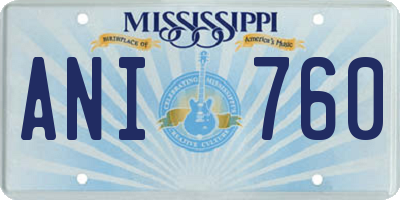MS license plate ANI760
