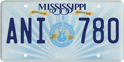 MS license plate ANI780