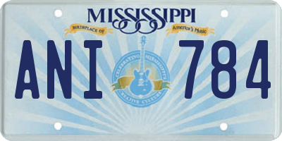 MS license plate ANI784