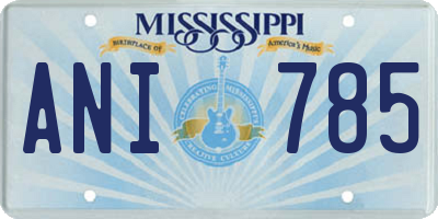 MS license plate ANI785