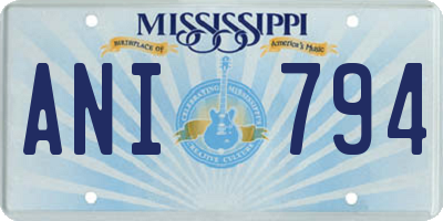 MS license plate ANI794