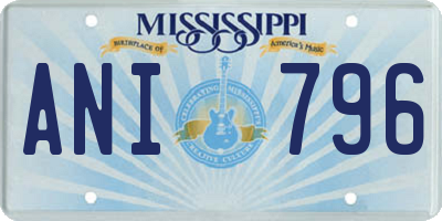 MS license plate ANI796