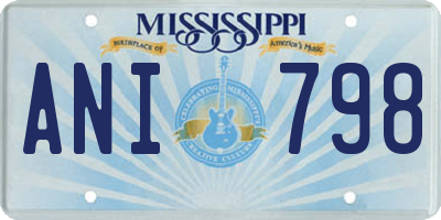 MS license plate ANI798