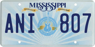 MS license plate ANI807