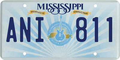 MS license plate ANI811