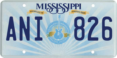 MS license plate ANI826