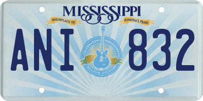 MS license plate ANI832