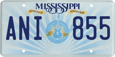 MS license plate ANI855