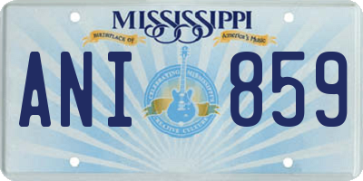 MS license plate ANI859