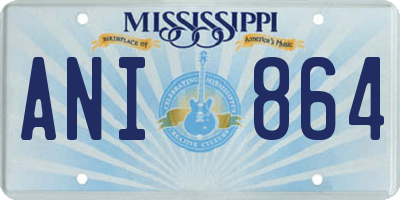 MS license plate ANI864