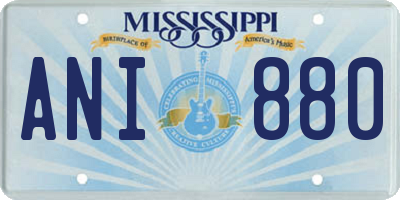 MS license plate ANI880
