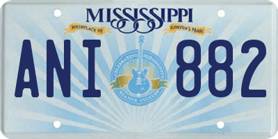 MS license plate ANI882
