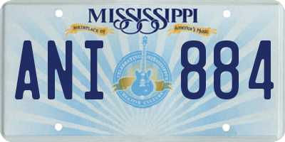 MS license plate ANI884