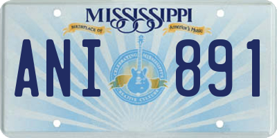 MS license plate ANI891