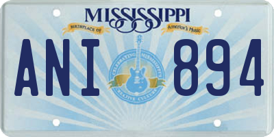 MS license plate ANI894
