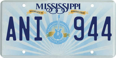 MS license plate ANI944