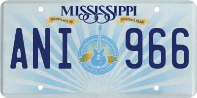 MS license plate ANI966