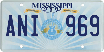 MS license plate ANI969