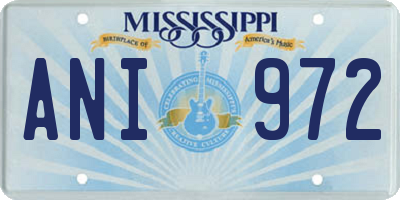 MS license plate ANI972