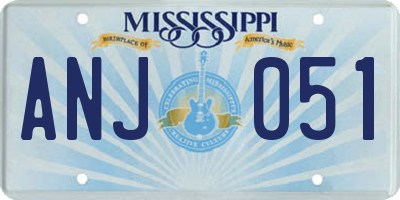 MS license plate ANJ051