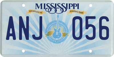 MS license plate ANJ056