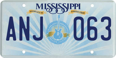 MS license plate ANJ063