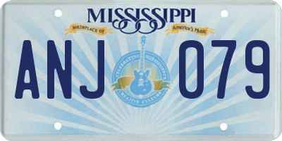 MS license plate ANJ079