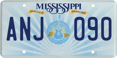 MS license plate ANJ090