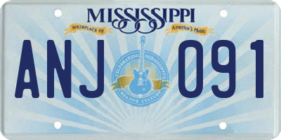 MS license plate ANJ091