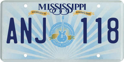 MS license plate ANJ118