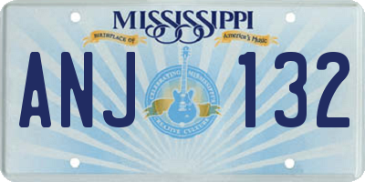 MS license plate ANJ132