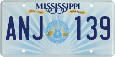 MS license plate ANJ139