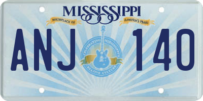 MS license plate ANJ140