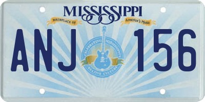 MS license plate ANJ156